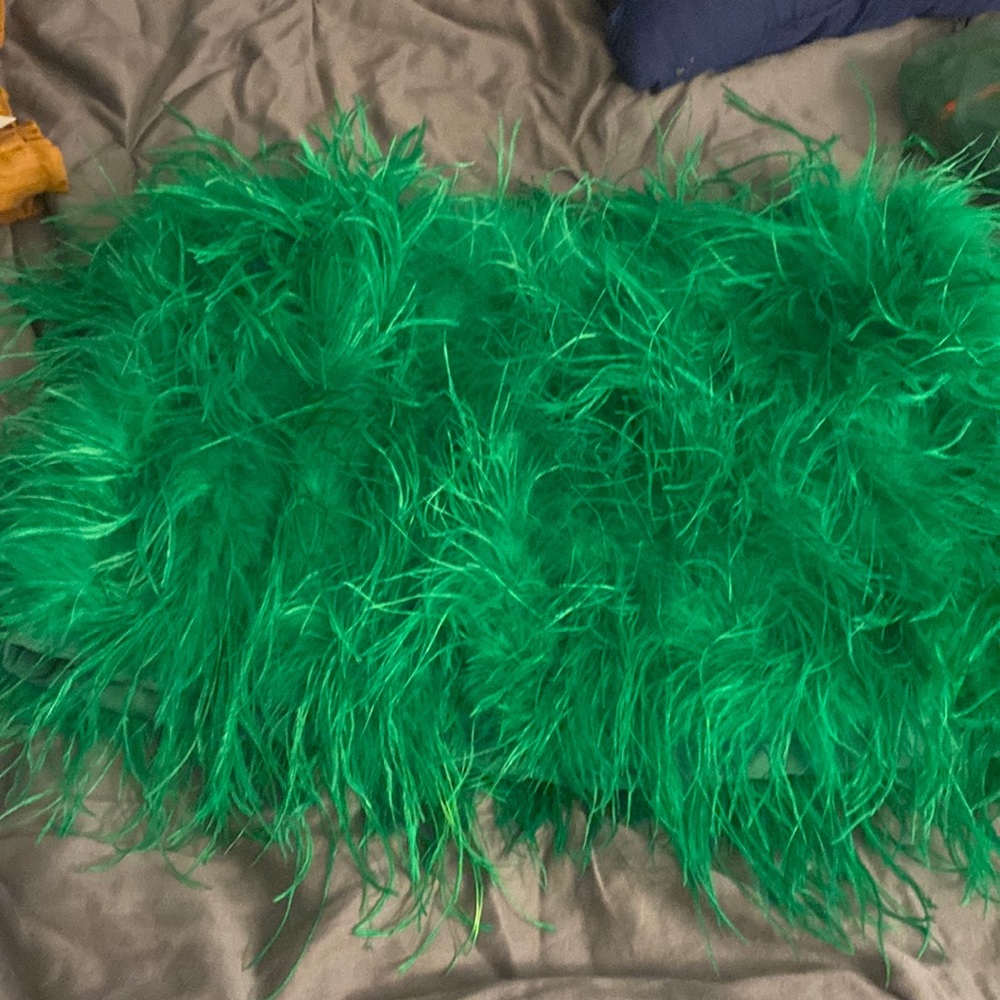 Custom made mini feather skirt